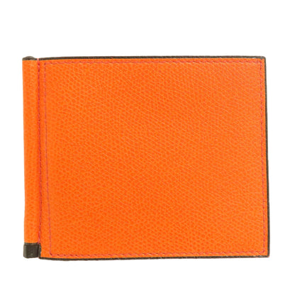 Valextra Money clip Bifold Wallet No Coin Pocket Leather mens [Used]