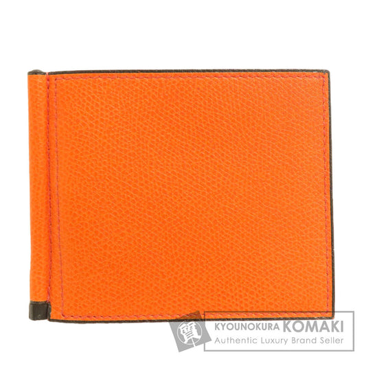 Valextra Money clip Bifold Wallet No Coin Pocket Leather mens [Used]