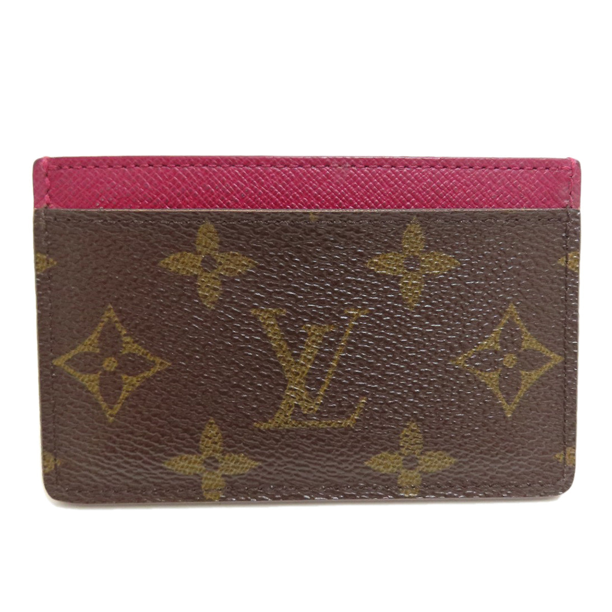 LOUIS VUITTON M60703 Porte Cartes・Simple Card Case Monogram canvas Ladies [Used]