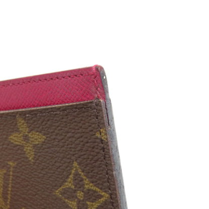 LOUIS VUITTON M60703 Porte Cartes・Simple Card Case Monogram canvas Ladies [Used]
