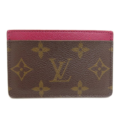 LOUIS VUITTON M60703 Porte Cartes・Simple Card Case Monogram canvas Ladies [Used]