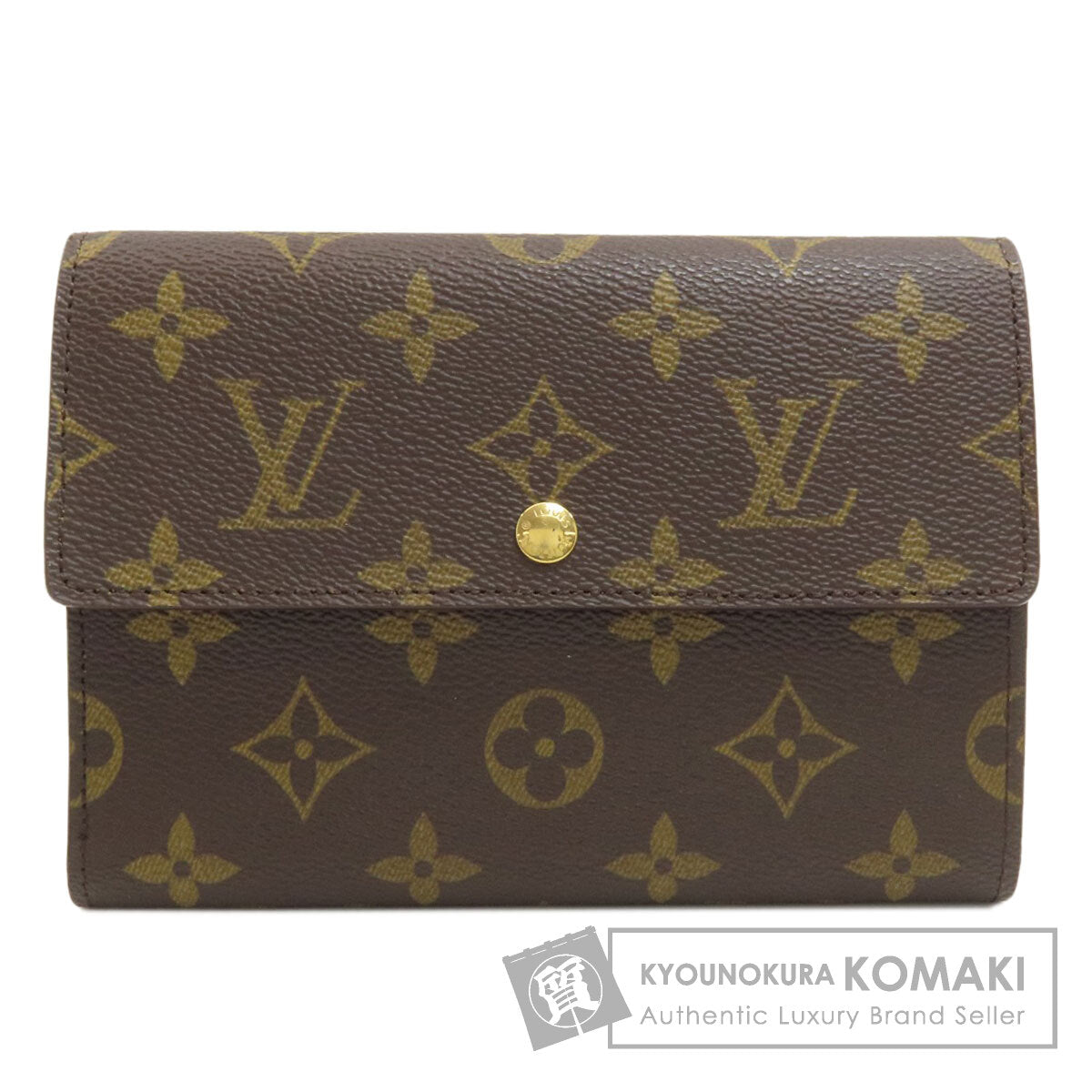 LOUIS VUITTON M61202 Porte Tresor, Etui, Papier Tri-fold wallet (with Coin Pocket) Monogram canvas Ladies [Used]