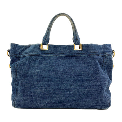 PRADA 2WAY Tote Bag Denim Ladies [Used]
