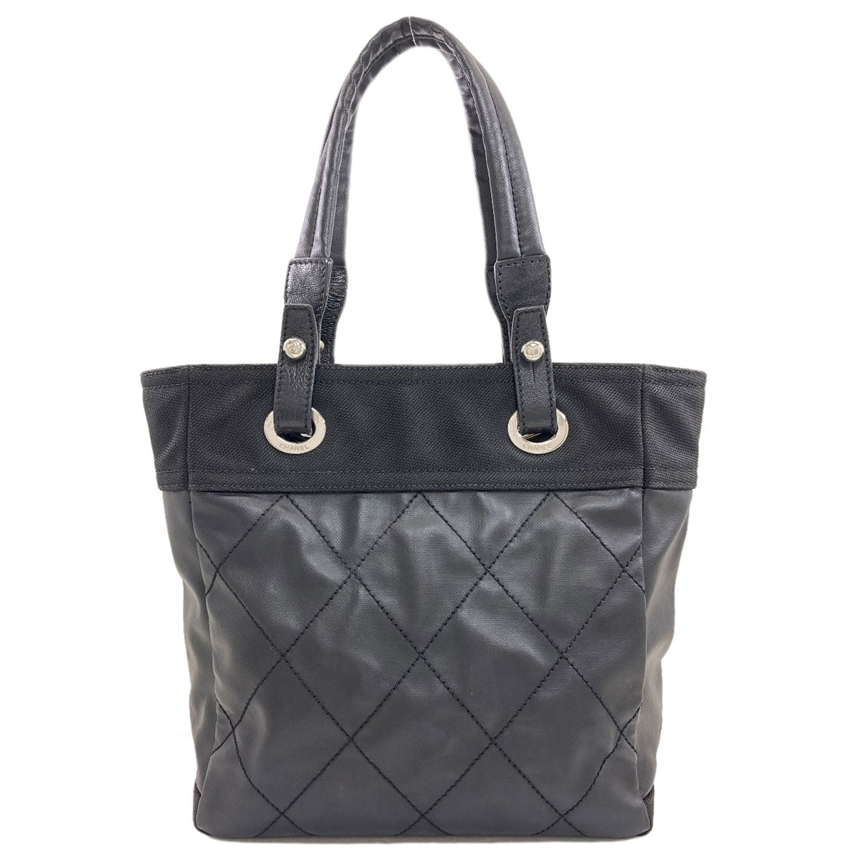 CHANEL Paris Biarritz PM Handbag Coating canvas Ladies [Used]