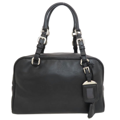 PRADA BR3091 Logo-embossed mini Boston bag (2-way) Boston bag Calf Ladies [Used]