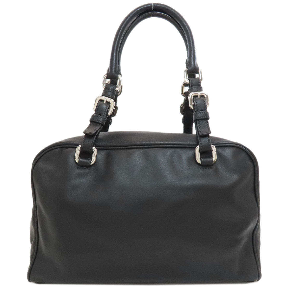 PRADA BR3091 Logo-embossed mini Boston bag (2-way) Boston bag Calf Ladies [Used]