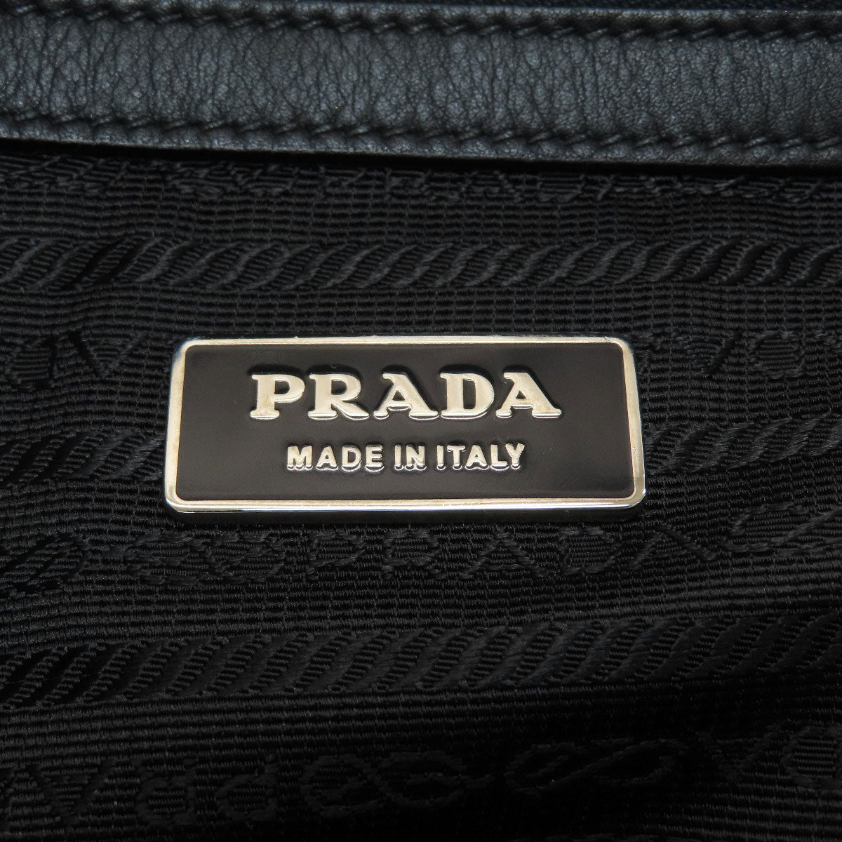 PRADA BR3091 Logo-embossed mini Boston bag (2-way) Boston bag Calf Ladies [Used]