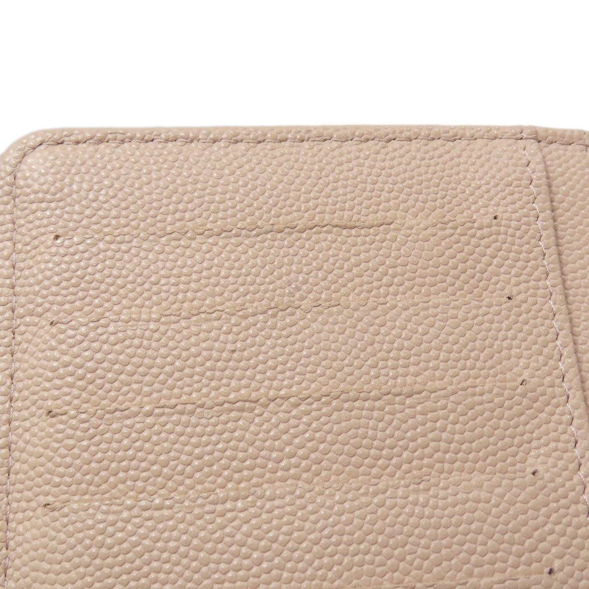 CHANEL COCO Mark GoldHardware Long wallet (with coin pocket) Grained Calfskin Skin Ladies [Used]