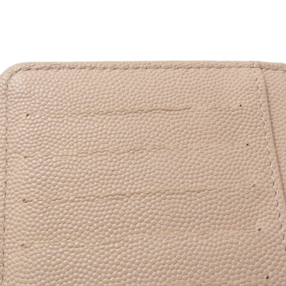 CHANEL COCO Mark GoldHardware Long wallet (with coin pocket) Grained Calfskin Skin Ladies [Used]