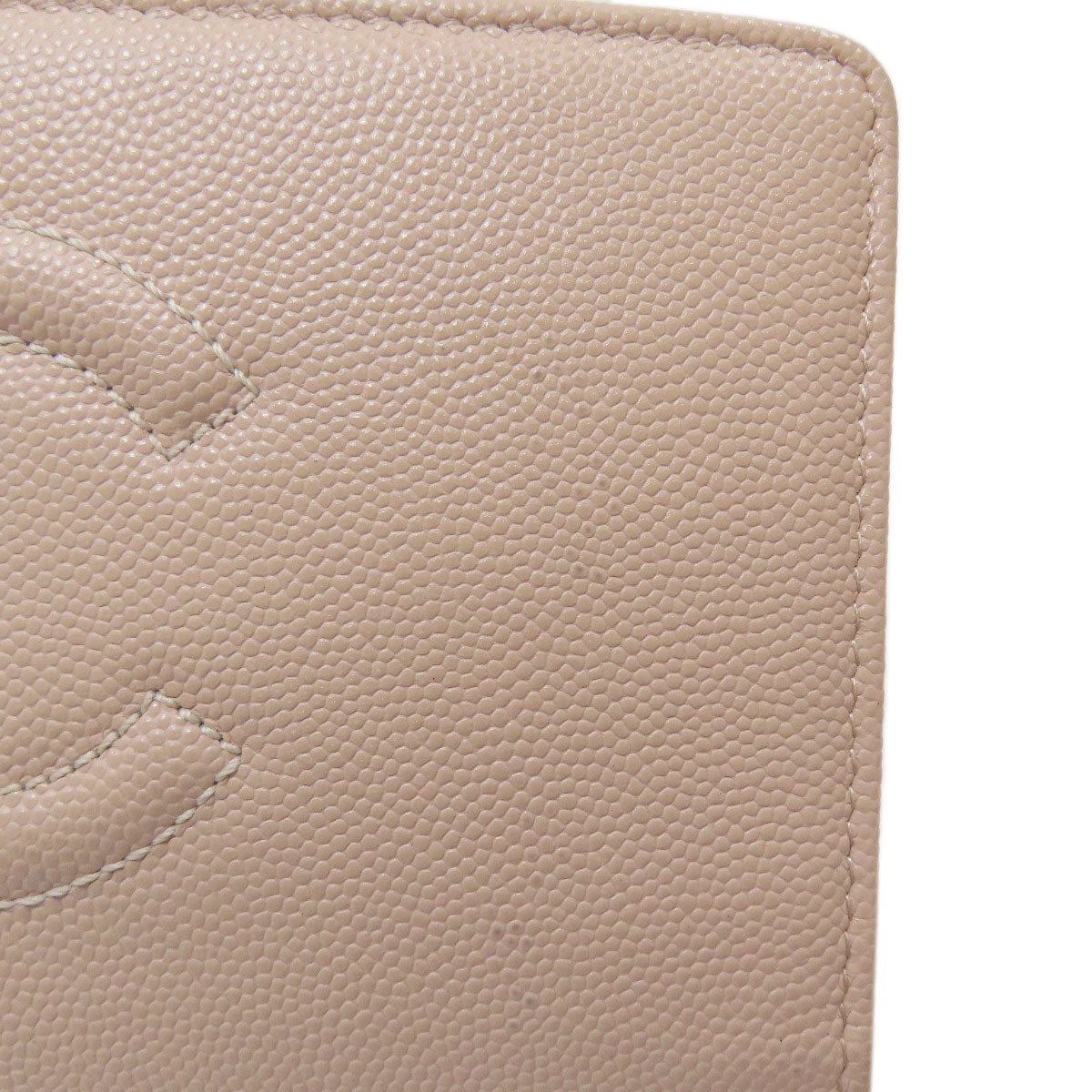 CHANEL COCO Mark GoldHardware Long wallet (with coin pocket) Grained Calfskin Skin Ladies [Used]