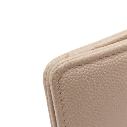 CHANEL COCO Mark GoldHardware Long wallet (with coin pocket) Grained Calfskin Skin Ladies [Used]
