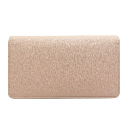 CHANEL COCO Mark GoldHardware Long wallet (with coin pocket) Grained Calfskin Skin Ladies [Used]