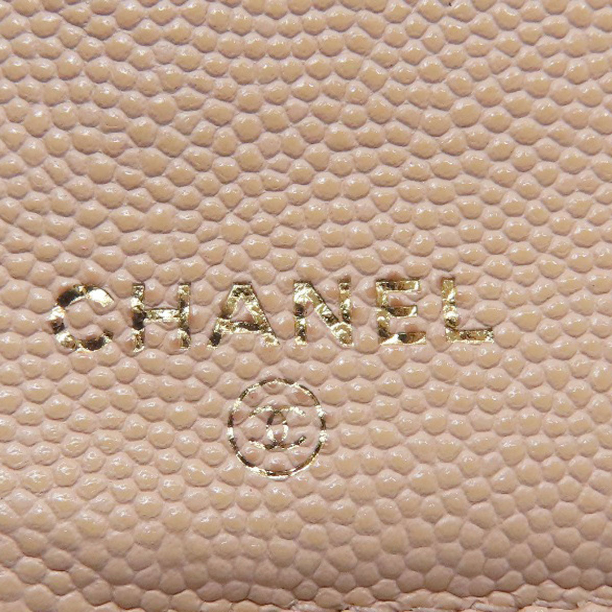 CHANEL COCO Mark GoldHardware Long wallet (with coin pocket) Grained Calfskin Skin Ladies [Used]