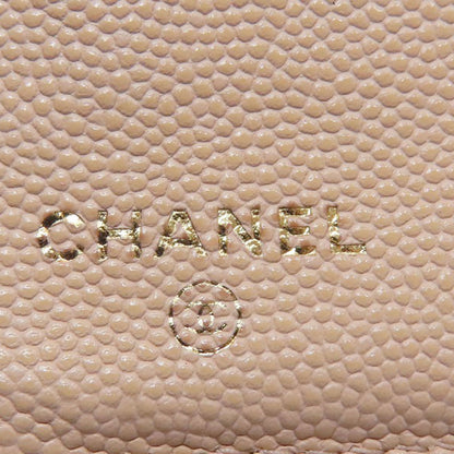 CHANEL COCO Mark GoldHardware Long wallet (with coin pocket) Grained Calfskin Skin Ladies [Used]