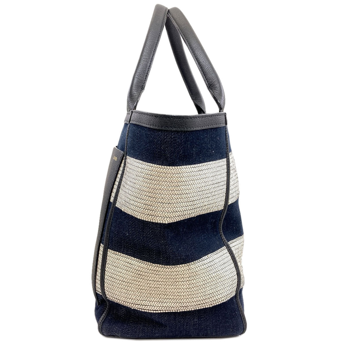 Valextra Border pattern Tote Bag Canvas Ladies [Used]