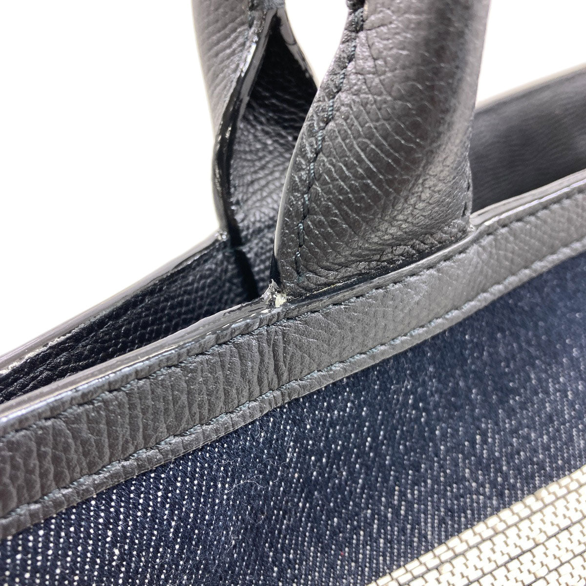 Valextra Border pattern Tote Bag Canvas Ladies [Used]