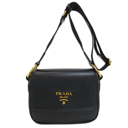 PRADA Triangle logo Shoulder Bag Calf Ladies [Used]