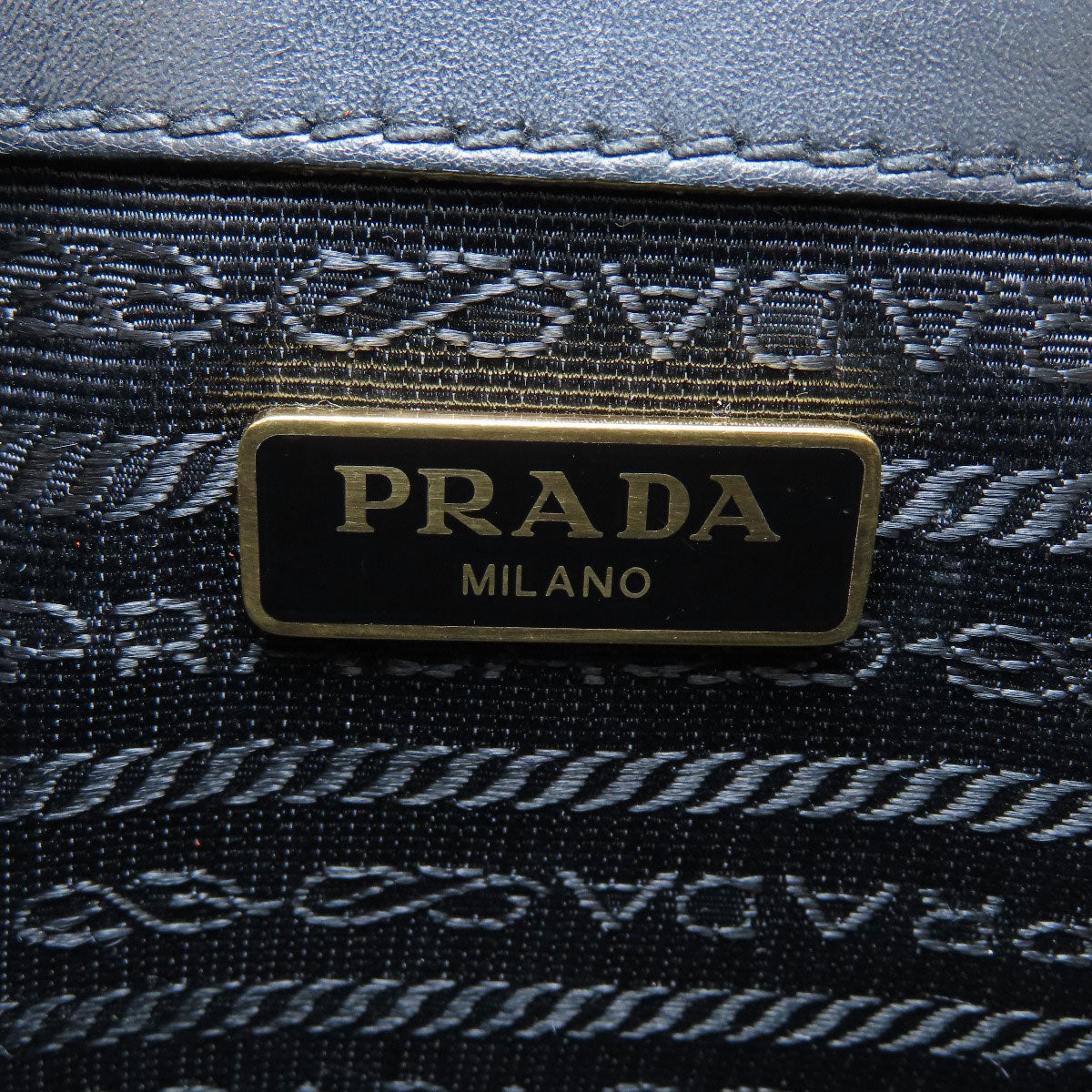 PRADA Triangle logo Shoulder Bag Calf Ladies [Used]