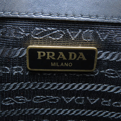 PRADA Triangle logo Shoulder Bag Calf Ladies [Used]