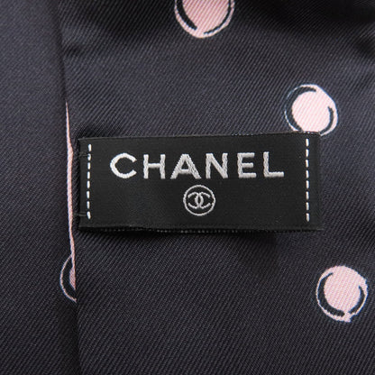 CHANEL COCO Mark Slim Band Scarf Silk Ladies [Used]