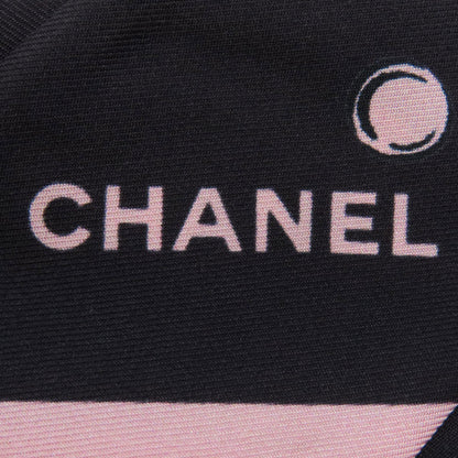 CHANEL COCO Mark Slim Band Scarf Silk Ladies [Used]