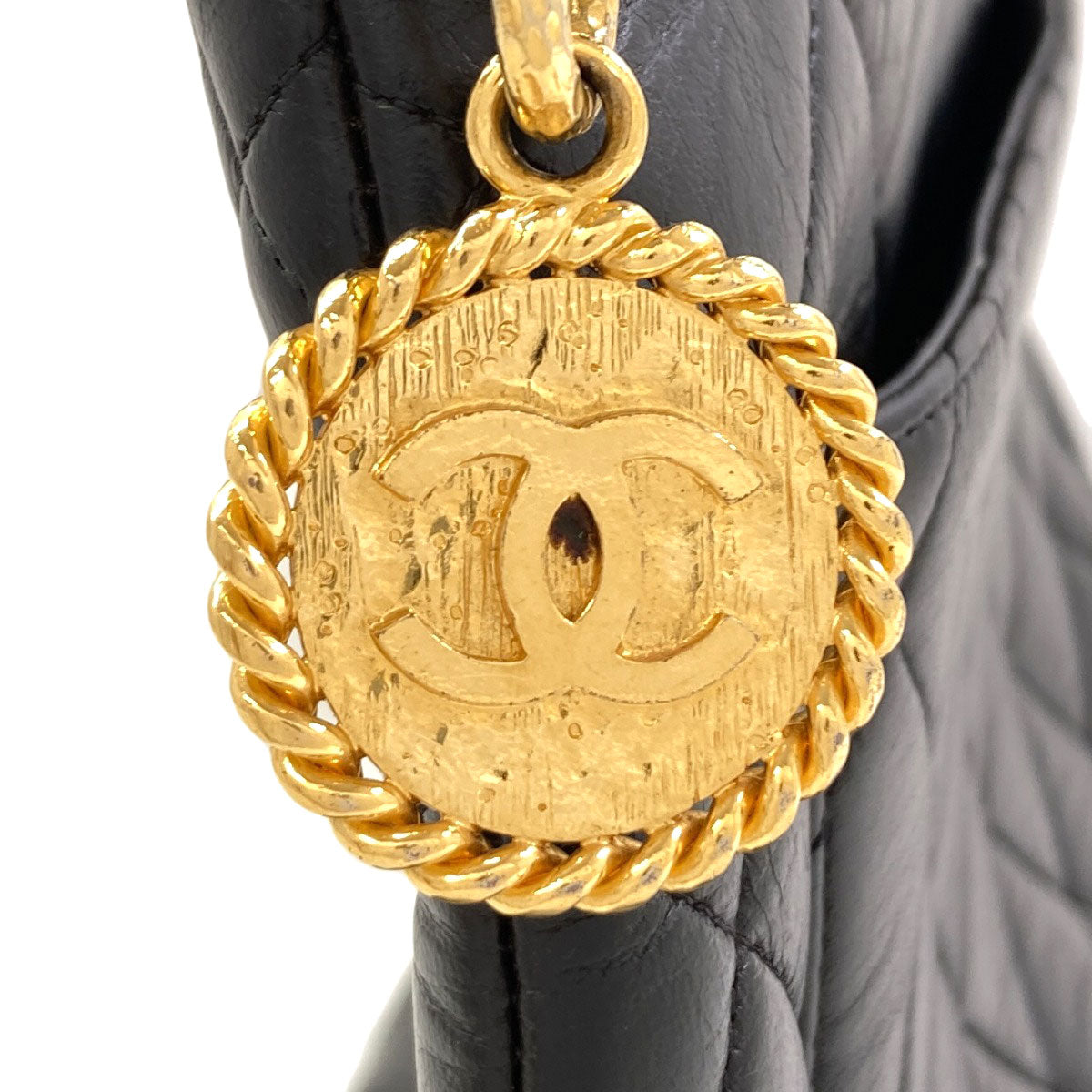 CHANEL Medallion GoldHardware Tote Bag Lambskin Ladies [Used]
