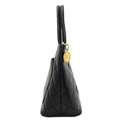 CHANEL Medallion GoldHardware Tote Bag Lambskin Ladies [Used]