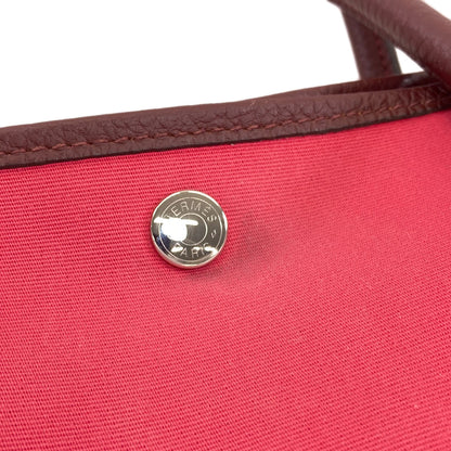 HERMES Garden Party PM Silver Hardware Handbag Towar Officche Ladies [Used]