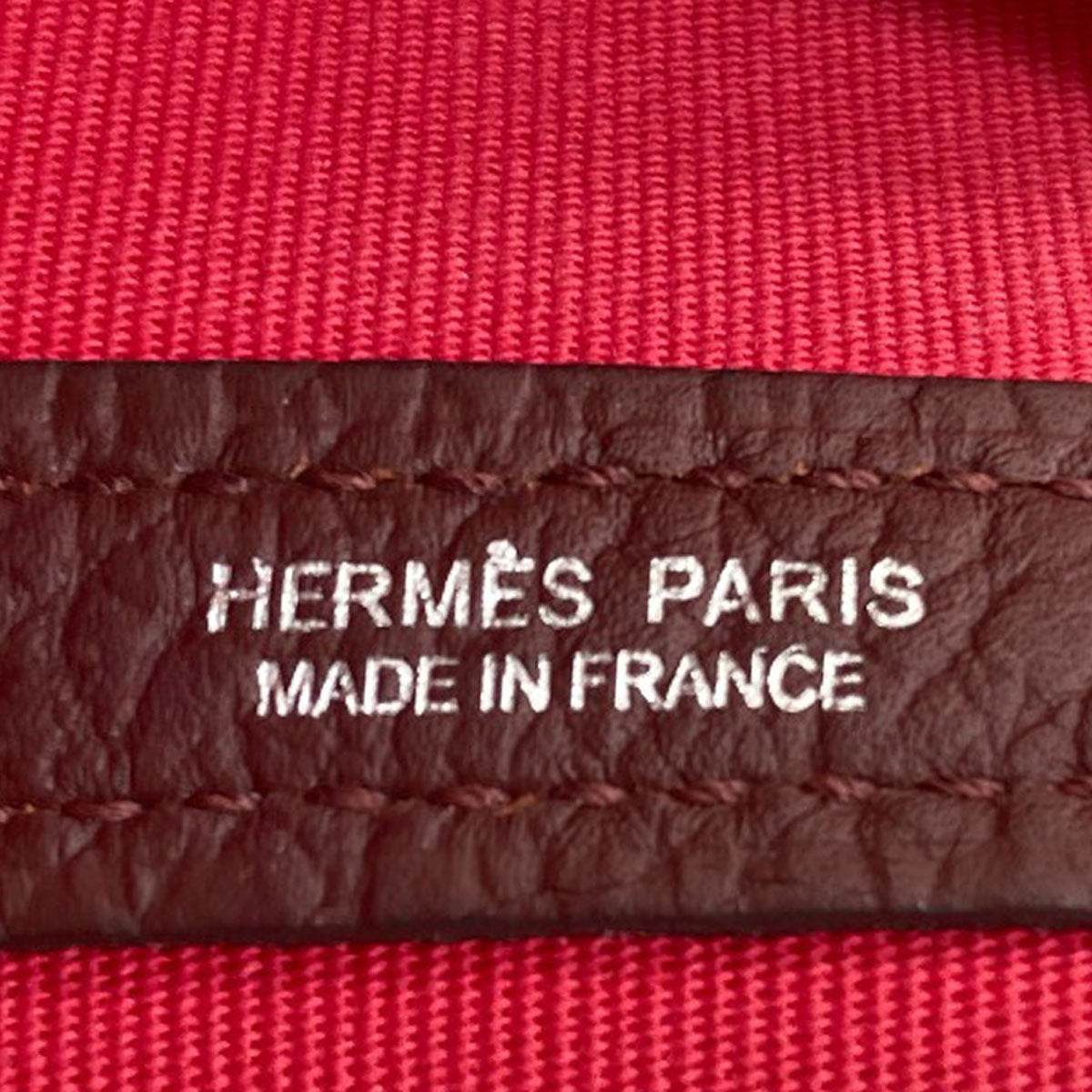 HERMES Garden Party PM Silver Hardware Handbag Towar Officche Ladies [Used]