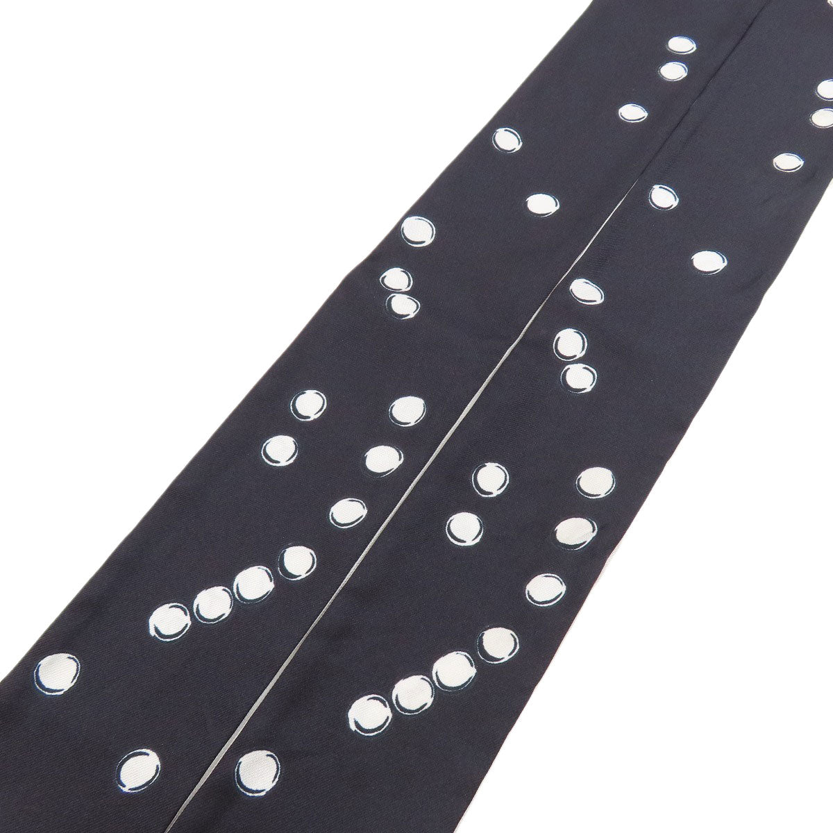 CHANEL COCO Mark Slim Band Scarf Silk Ladies [Used]