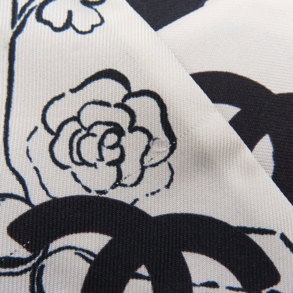CHANEL COCO Mark Slim Band Scarf Silk Ladies [Used]
