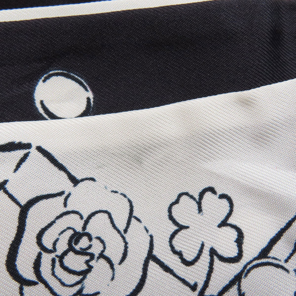 CHANEL COCO Mark Slim Band Scarf Silk Ladies [Used]