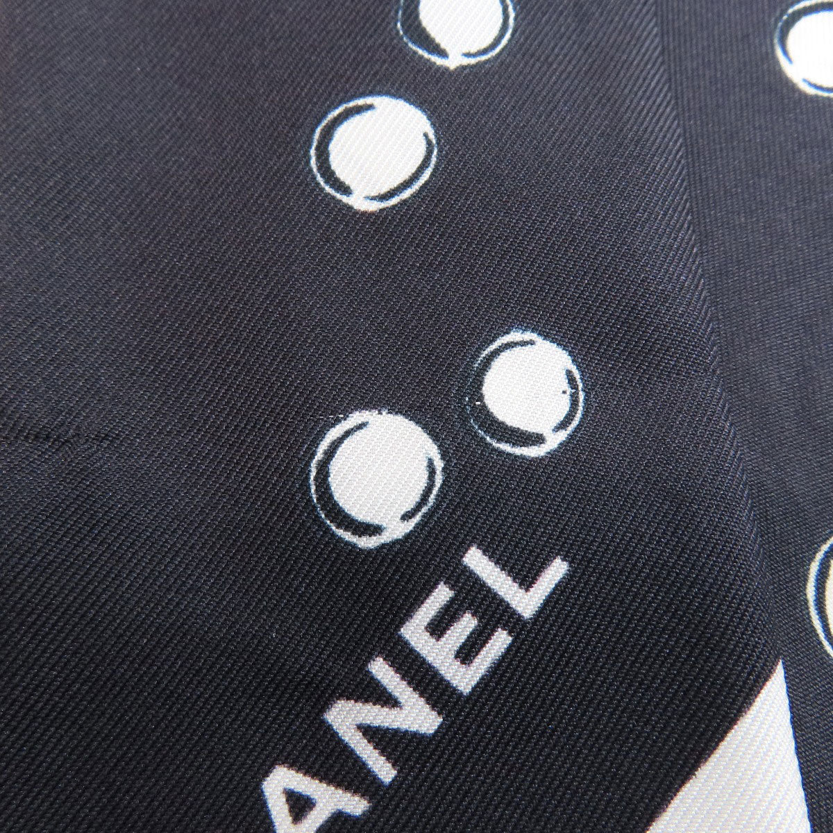 CHANEL COCO Mark Slim Band Scarf Silk Ladies [Used]