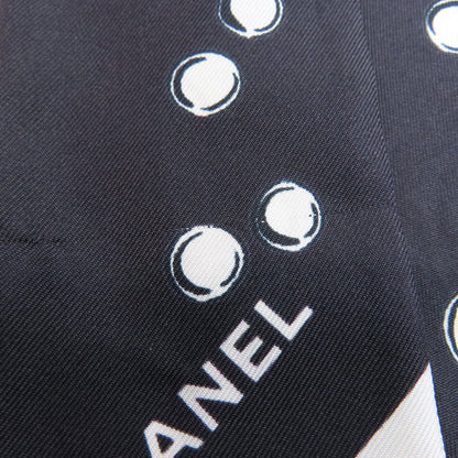 CHANEL COCO Mark Slim Band Scarf Silk Ladies [Used]
