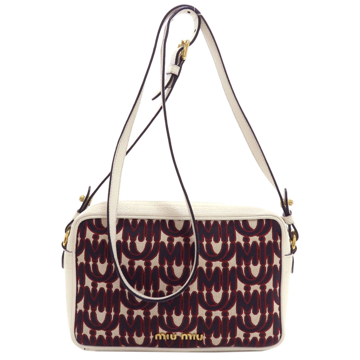MIUMIU logo Shoulder Bag Leather Ladies [Used]