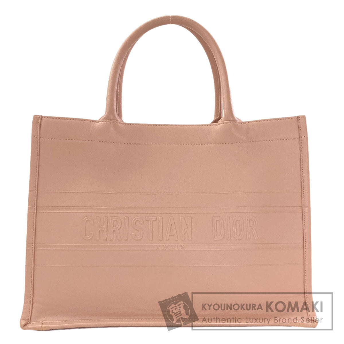MIUMIU Book Tote Medium Embossed Logo Tote Bag Calf Ladies [Used]