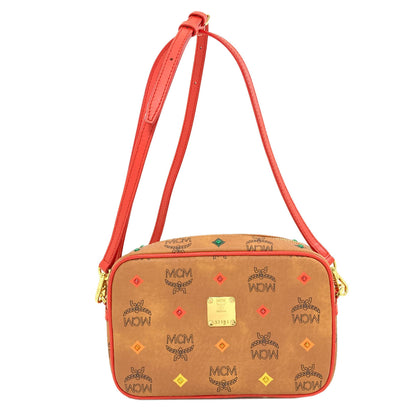 MCM Logo pattern diamond studs Shoulder Bag PVC Ladies [Used]
