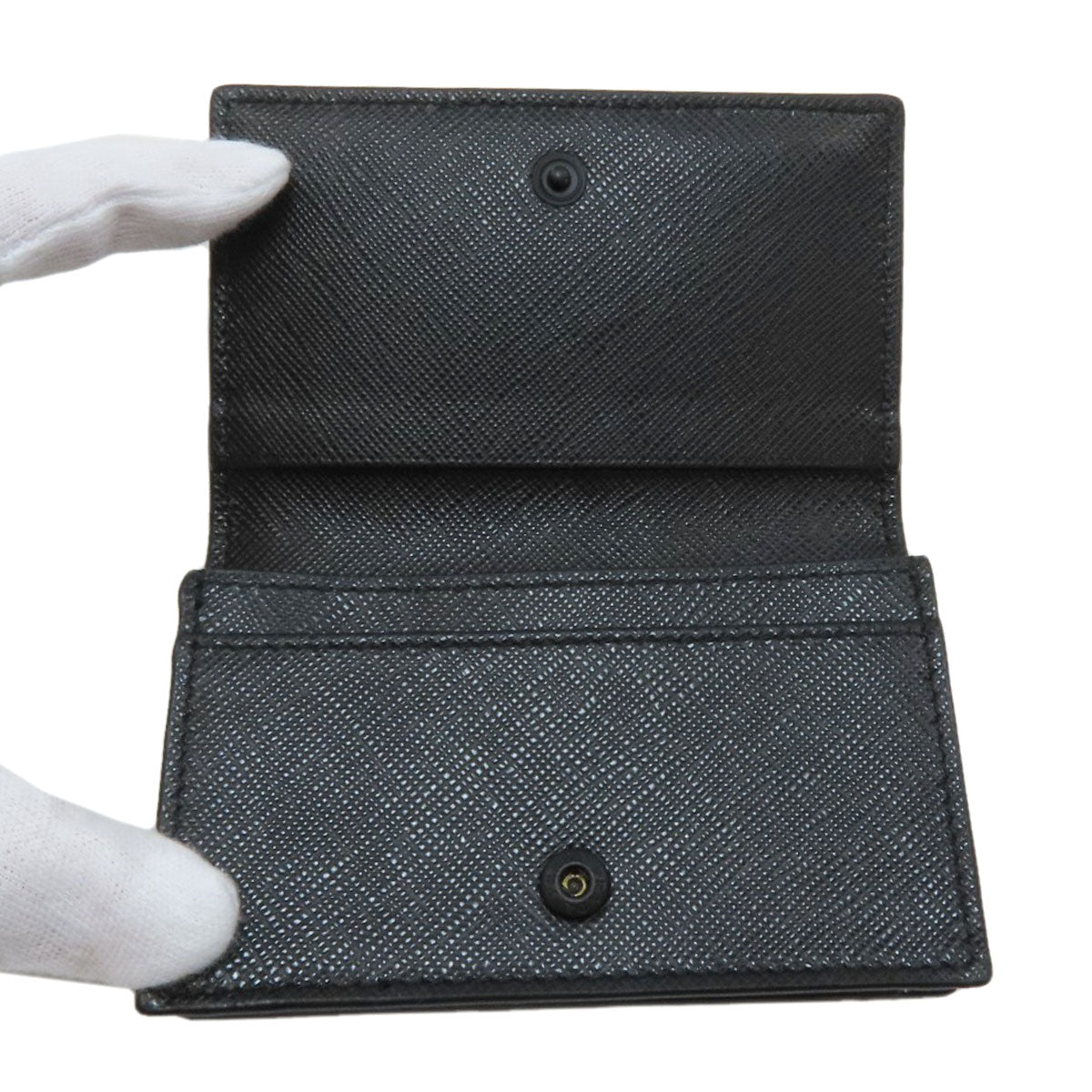 PRADA logo Card Case Safiano Ladies [Used]