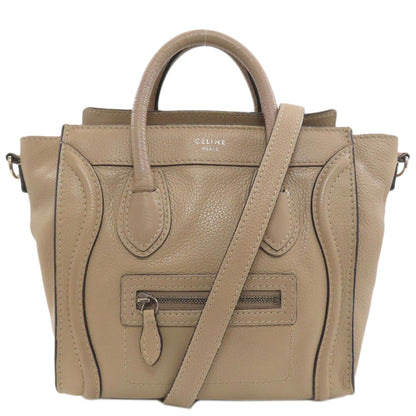 CELINE Luggage nano 2 WAY Handbag Calf Ladies [Used]
