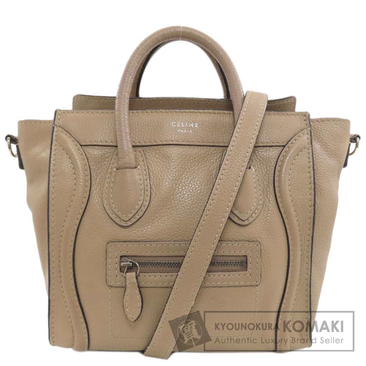 CELINE Luggage nano 2 WAY Handbag Calf Ladies [Used]