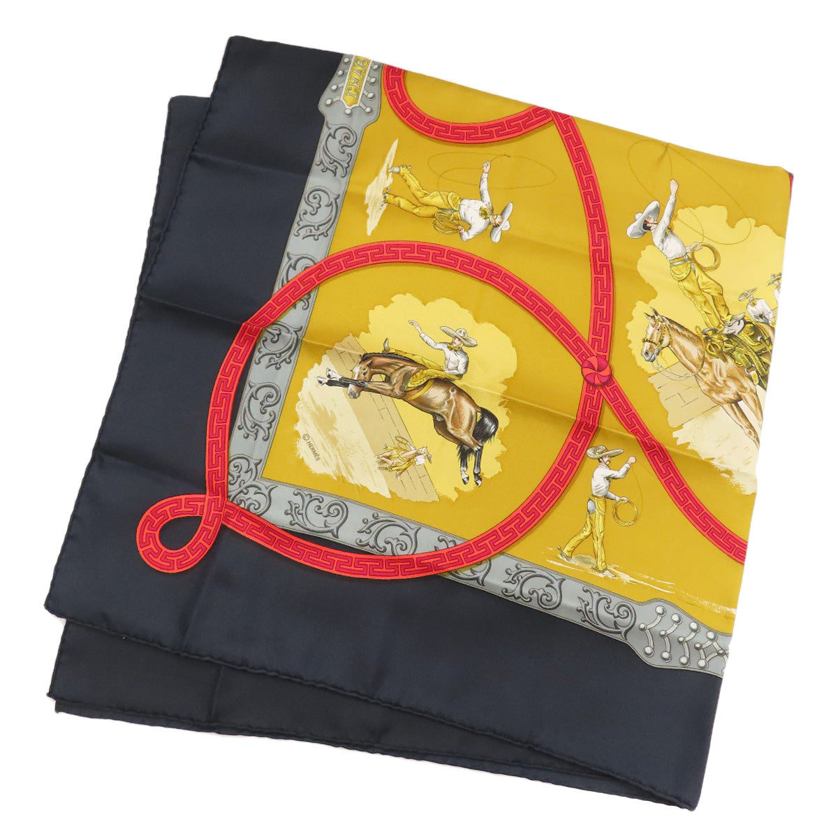 HERMES Carre90 Chareada Scarf Silk Ladies [Used]