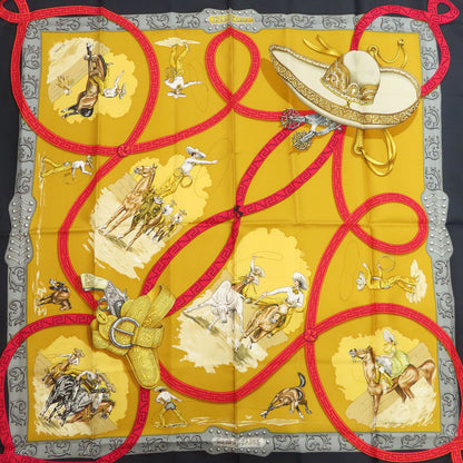 HERMES Carre90 Chareada Scarf Silk Ladies [Used]