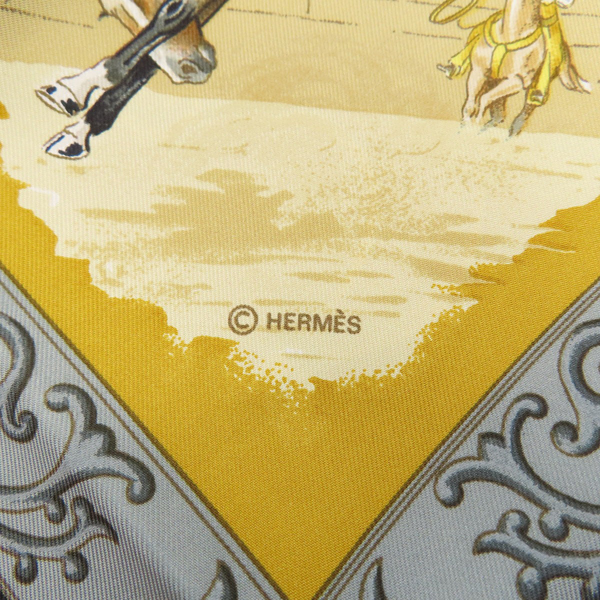 HERMES Carre90 Chareada Scarf Silk Ladies [Used]