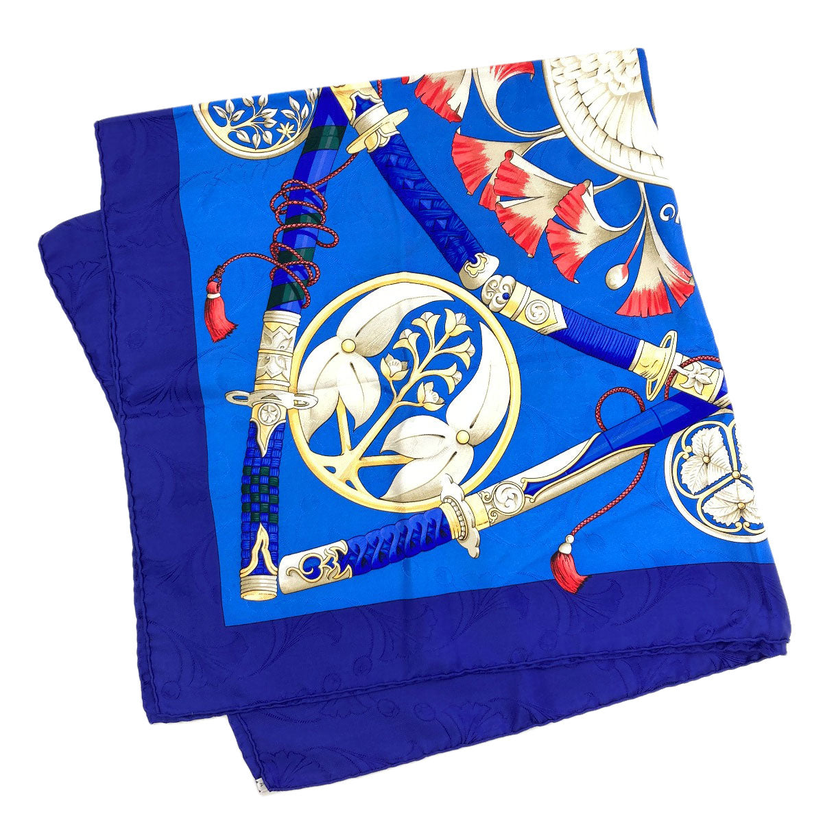 HERMES Carre90 Daimyo Prince of the Land of the Rising Sun Scarf Silk Ladies [Used]