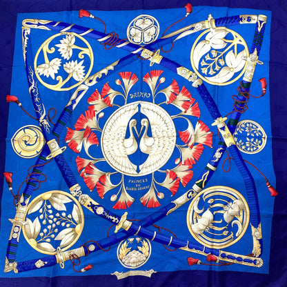 HERMES Carre90 Daimyo Prince of the Land of the Rising Sun Scarf Silk Ladies [Used]