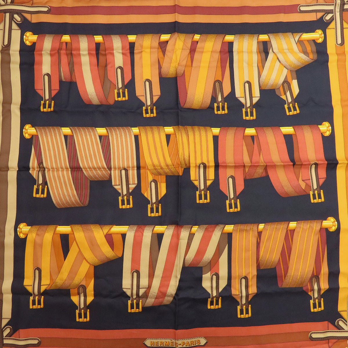 HERMES Carre90 Suspender Belt Scarf Silk Ladies [Used]