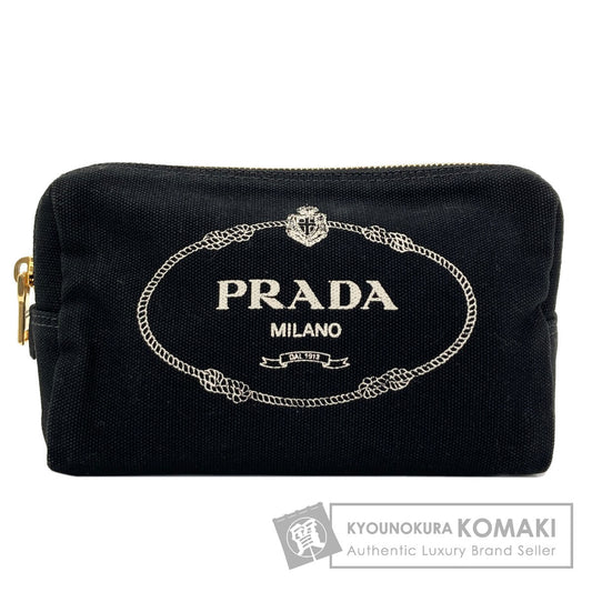 PRADA logo Cosmetics Pouch Canvas Ladies [Used]