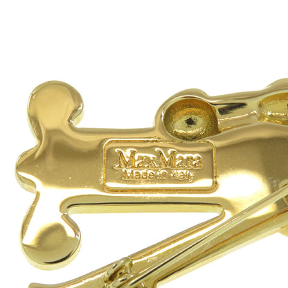 MAX MARA Initials M Bear Brooch Metal Ladies [Used]