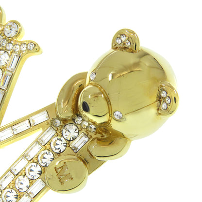 MAX MARA Initials M Bear Brooch Metal Ladies [Used]