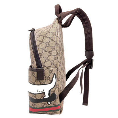 GUCCI 782708 Children's GG Supreme Dog Ewan Roberts Backpack Â· Daypack PVC Ladies [Used]